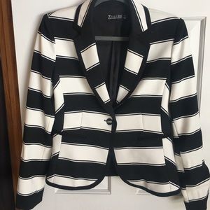 Striped black and white blazer, New York and Co.